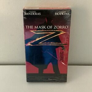 Vintage The Mask Of Zorro Anthony Hopkins Banderas VHS w/‎ Watermarks New